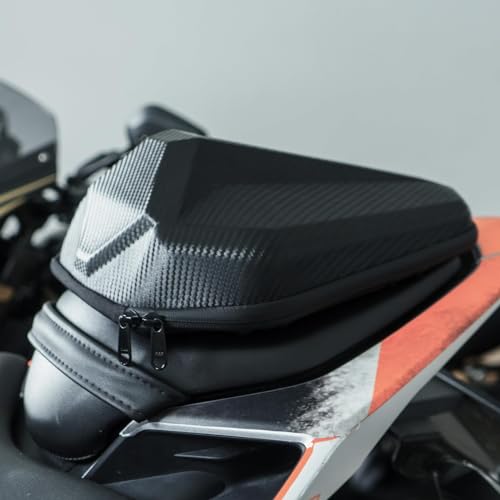 NIGHT CAT Tail Bag Multifunctional Waterproof Saddle Bag Motorcycle Rear Seat Universal Storage - color: Black