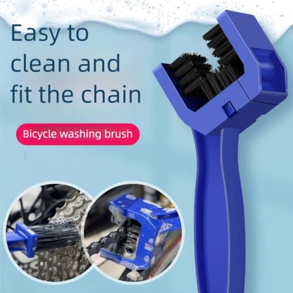 VACHAN 5PCS Bike & Motorcycle Chain Cleaning Tool Set – Includes Chain Washer, Crankset Brush & Detailing Brushes for Bicycle and Motorcycle Drive Train Maintenance