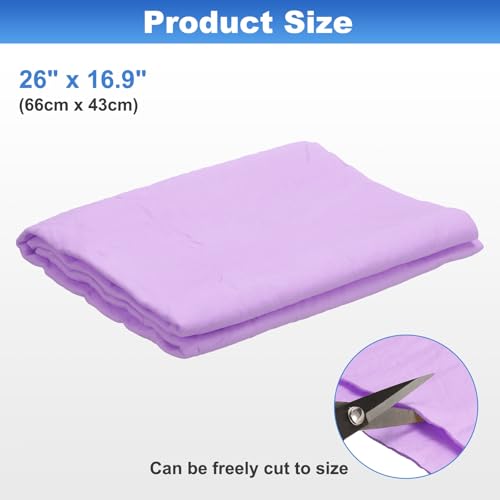 HARFINGTON Car Premium Shammy Cloth 26" x 16.9" PVA Chamois Wash Drying Towel Ultra Absorbent No Scratches in D Shaped Bucket for Cars Motorcycles Glass Countertops Phone Laptop, Purple - color: Purple