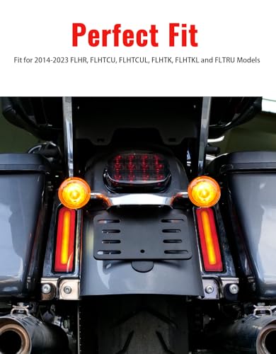 Rear Fender Saddlebag Tail Lights for Ultra Limited, LED Filler Panel Insert Auxiliary Light Run Brake Turn Sugnal for Harley Road King Ultra Limited Electra Glide 2014-2024 Accessories