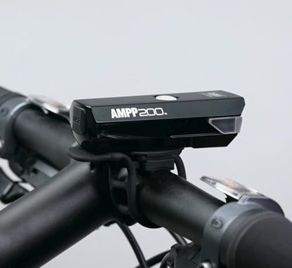 CATEYE AMPP USB Rechargeable Bike Light – High Visibility Super Bright OptiCube™ Headlight for Commuters, Road Cyclists & Mountain Bikers, Day & Night Riding Modes, IPX4 Waterproof, Tough & Durable - style: Ampp200