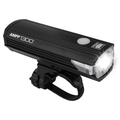 CATEYE AMPP USB Rechargeable Bike Light – High Visibility Super Bright OptiCube™ Headlight for Commuters, Road Cyclists & Mountain Bikers, Day & Night Riding Modes, IPX4 Waterproof, Tough & Durable - style: Ampp1300