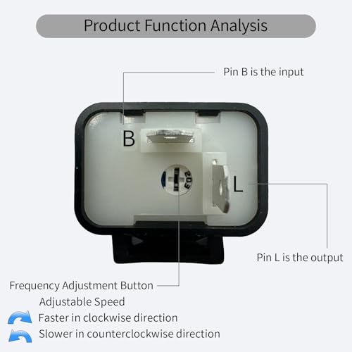 4-Pack Adjustable Speed Frequency Flasher Relay for led Turn Signal, Universal Accessory for Motorcycle Modifiedled Turn Signal Relay