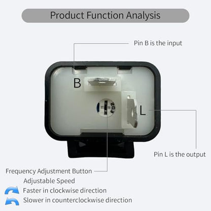 4-Pack Adjustable Speed Frequency Flasher Relay for led Turn Signal, Universal Accessory for Motorcycle Modifiedled Turn Signal Relay