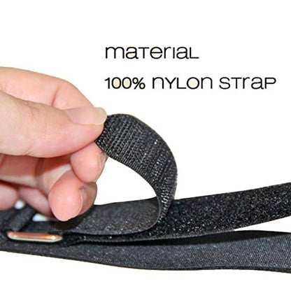10 Pack 50 Inch Heavy Duty Adjustable Velcro Straps - Reusable Long Hook and Loop Cinch & Tie Down Straps for Multi-Purpose Securing, Luggage, Bike, Outdoor & Cable Management - color: 10 Pack 50 in