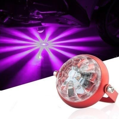 New Colorful Flash Motorcycle Electric Truck Chassis Lights LED Lights Rear Taillights Anti-Fog Lights Brake Lights Warning Lights (PINK) - color: PINK
