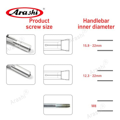 Arashi 7/8" 22mm Universal Motorcycle Handlebar Brake Clutch Lever Protector Hand Guards Handguards for CBR600RR CBR1000RR S1000RR YZF R1 R3 R6 R7 MT09 Ninja 250R 300 400 GSXR 1000 600 750 1300 Gray