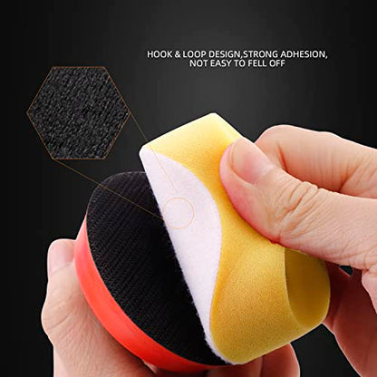 Polishing Pad, 50pcs 3 inch(80 mm) Sponge Buffing Pads, Foam Polishing Pad Kit for Car Sanding, Polishing and Waxing - color: 3 inch 50PCs