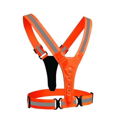 Warning Vest with LED Lights Providing Enhanced in Dark Conditions for Runners and Riders Cyclists Runner Clothing - color: B