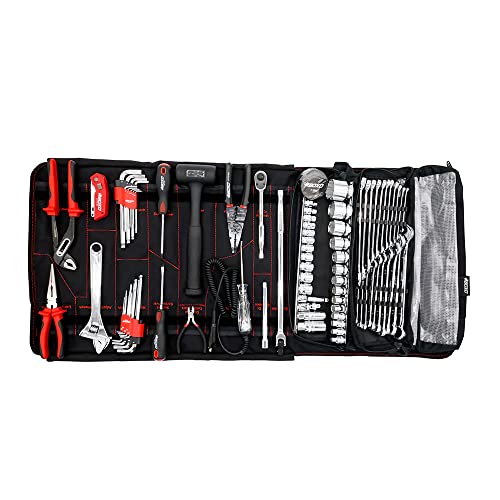 Boxo USA Combo Tool Roll 82-Piece Metric and SAE Tool Roll and Dry Bag - Compact Organizer for Tools - size: 82-Piece Metric and SAE