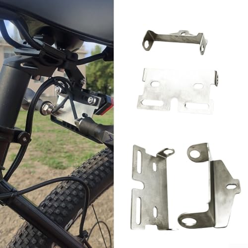 Stainless Steel Ebike Light Mounting Bracket, 304 Stainless Front Headlight And Rear Taillight Holder For Electric Bicycle Fork And Rack, Silver Signal Fixing Support With .5mm Hole(Headlight bracket) - size: Headlight bracket