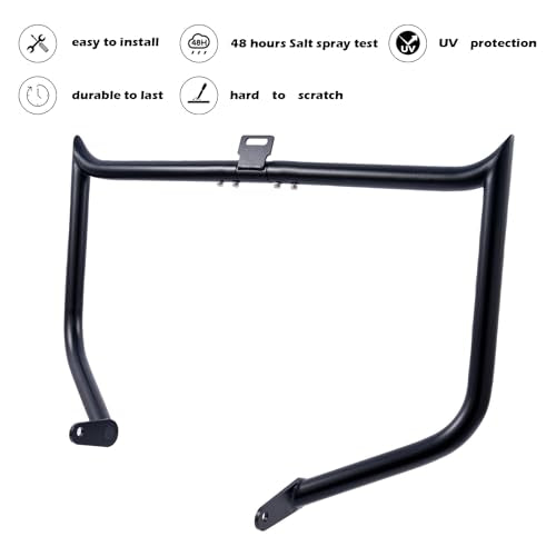 Kinglemc Crash Bar Engine Guard Highway Bar for Honda 750 VT750 VT750C VT400 Shadow Aero Phantom Spirit (Updated-Black) - color: Updated-Black