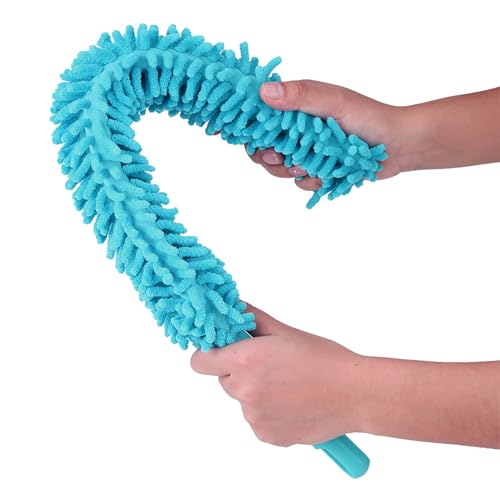 Flexible Car Cleaning Brush, Long Soft Microfiber Wheel Detailing Tool Interior Exterior Wash Kit Multipurpose Automotive Cleaning Accessories