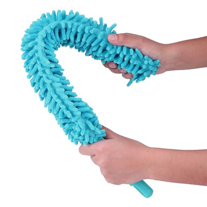 Flexible Car Cleaning Brush, Long Soft Microfiber Wheel Detailing Tool Interior Exterior Wash Kit Multipurpose Automotive Cleaning Accessories