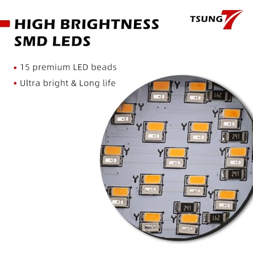 TSUNG 4PCS Motorcycle Bullet LED Front Rear Turn Signal Light SMD Blinker Indicator for Cruiser Chopper Bobber Cafe Racer Street Bike (SMD-Chrome-4PCS) - color: SMD-Chrome-4PCS