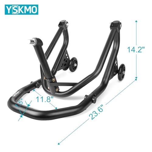 Motorcycle Front Wheel Triple Tree Lift Stand,500Lbs Capacity,Series of pins: 1.06", 0.95", 0.79", 0.7", 0.59", Φ1.5" tube, For Yamaha, Suzuki, Ducati, BMW