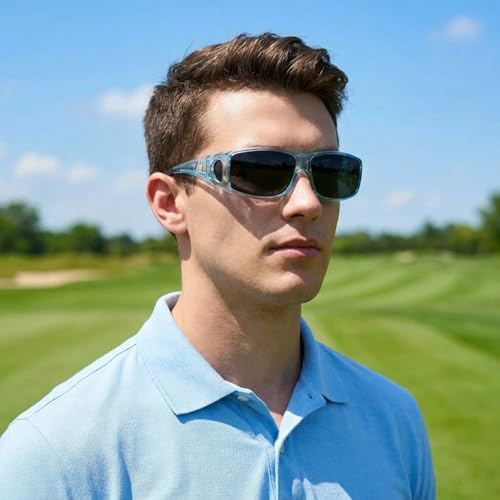 Wzerry Sunglasses Fit Over Glasses Polarized for Men Women, Wrap-Around Glasses UV400 Protection for Driving and Outdoor - color: Black/Grey + Transparent Grey/Grey + Transparent Blue/Grey