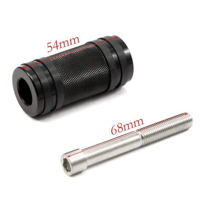 ONETEN Motorcycle CNC Edge Cut Anti-Skid Gear Knurled Shifter Peg Retro Refit Shift Lever Pegs Pedal Fit for Harley Sportster Touring Dyna Softail - color: Black+Silver