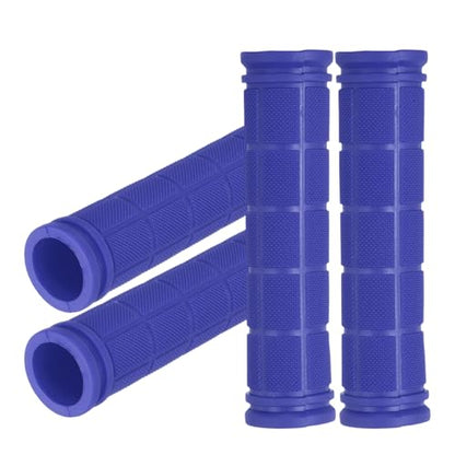 2 Pair Soft Rubber Handlebar Grips, Bicycle Handlebar Grips Bike Handle Bar Wrap Non-Slip 4.5 Inch - Fitting for Mountain Bikes/Road Bicycles/Scooter - color: Dark Blue