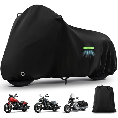 Motorcycle Cover Waterproof for Yamaha R1 R3 R6 R7 R9, Heavy Duty Outdoor Sun Rain Snow UV Dust All Weather Protection Motorbike Cover with Soft Cotton Lining & Lock Hole - size: YZF R6