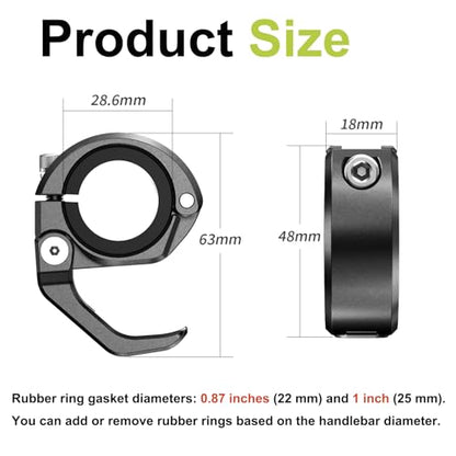 LOKTENWO Aluminum Alloy Motorcycle Helmet Hook Holder, Foldable Handlebar Hooks Dirtbike Helmet Hanger Suitable for Hanging Keys, Gloves, Luggage