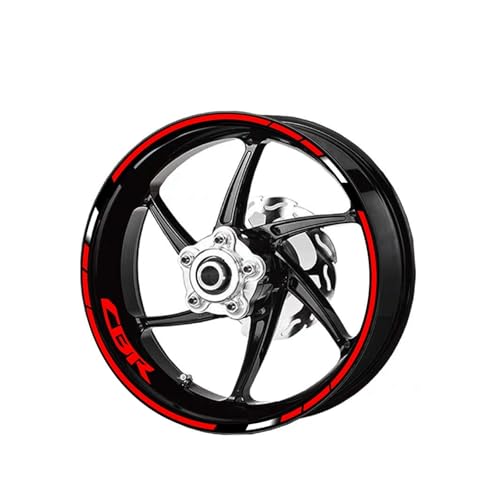 Wheel Stickers for HRC CBR1000R CBR600RR CBR500R CBR300R CBR250R for CBR 650R Motorcycle Wheel Stickers Reflective Rim Strips Decals 17" Decals