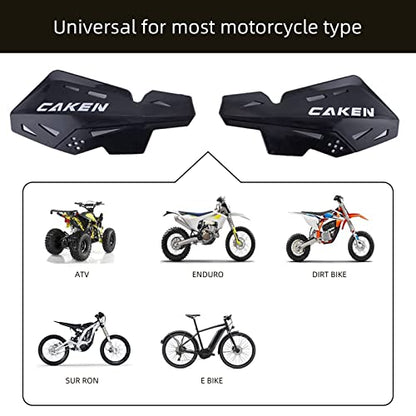 Universal 7/8" 22mm and 1 1/8" 28mm Handle Bar Hand Guards CNC Bracket for Dirt Bike Motocross ATV Scooter for CRF KLX KX LTR TRX SX SXF EXC XCW Grizzly Hawk 250 Bicycles-Black - color: Black
