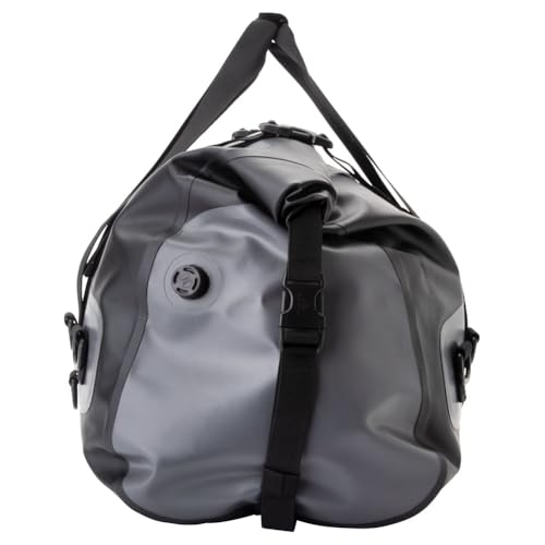Tusk Dry Duffel Bag Medium 33L – Top Load Waterproof Gear Bag with Roll-Top Closure, Black/Grey