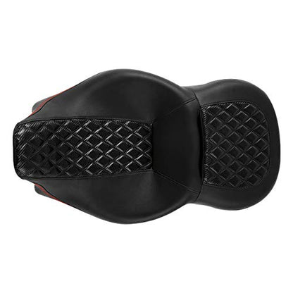 SLMOTO Hammock Motorcycle Drive River Seat - Motorcycle Seat Cushion fit for Harley Touring Road King Street Glide Road Glide Electra Glide 2009-2023 - color: C Style Black