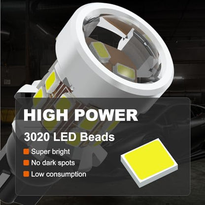912 921 LED Bulb Reverse Light Bulb, 600% Brighter T15 906 904 916 W16W for Backup Lights with Projector, 6000K White Non-polarity Replacement Trunk Cargo 3rd Brake Stop Lights, Pack of 2 - size: 921/912
