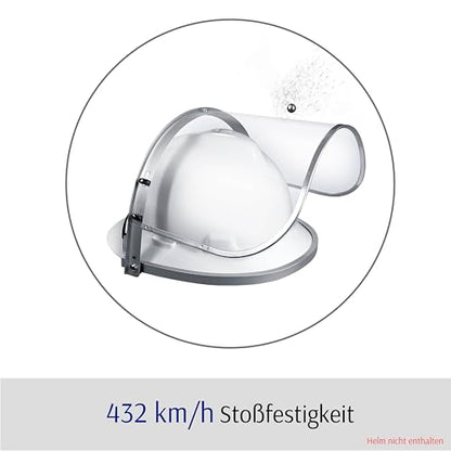 Blue Eagle AR4+FC48 Aluminum Face Shield Adapter for Full-Brim Hard Hat | Full-brim hard hat adapter | Silver aluminum bracket | Includes FC48 high impact visor