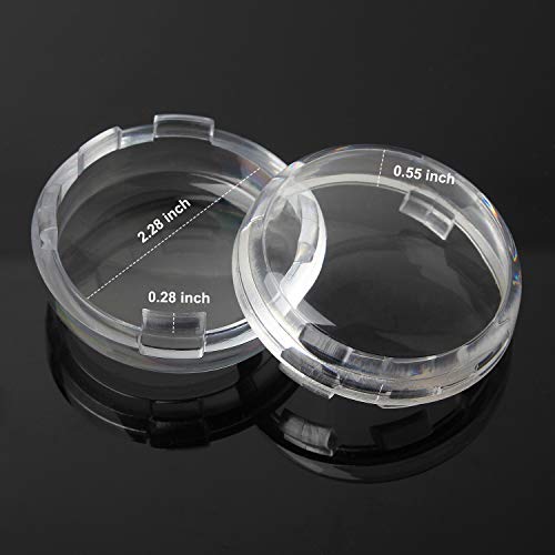 NTHREEAUTO 2 Inch Clear Bullet Turn Signal Lens Cover Compatible with Harley Sportster, Dyna, Road King, Street Glide, Softail - color: Clear