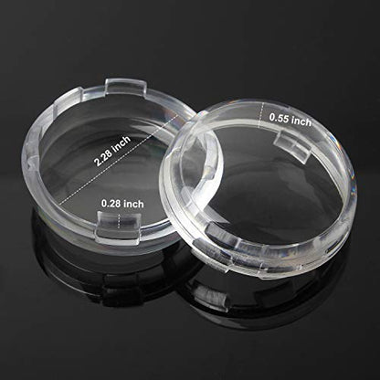 NTHREEAUTO 2 Inch Clear Bullet Turn Signal Lens Cover Compatible with Harley Sportster, Dyna, Road King, Street Glide, Softail - color: Clear