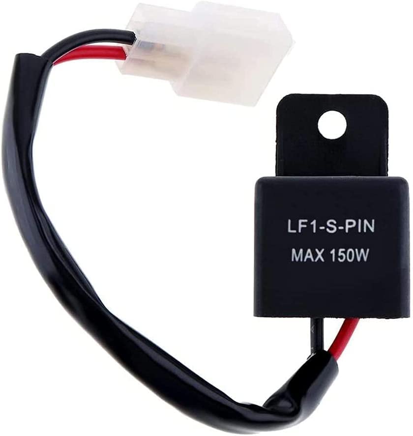 2 Pins LED Flasher Relays Fix Compatible with Motorcycle Turn Signal Hyper Flash Compatible with Honda Scooter Moped ATV Dirt Bike