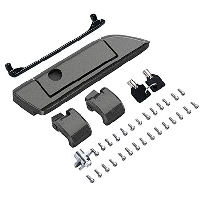 Moto Onfire Black Pearl Harley Tour Pack Latches Hinges Fit for AB Harley/Davidson Touring Razor Chopped King Tour Pak - color: Black Pearl