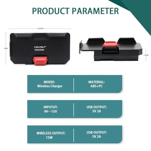 The New GPS Mobile Phone Motorcycle Navigation Bracket Wireless Charging Support with Two USB Ports for R1200GS/ADV F800GS ADV F700GS/ADV R1250GS/ADV CRF1000L F850GS ADV S1000XR F900R