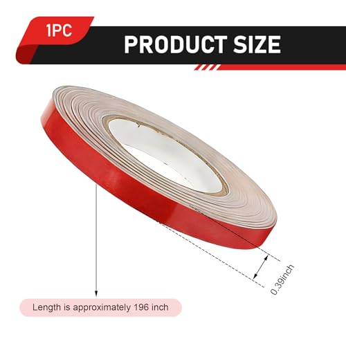 Car Reflective Strip Sticker, 0.39" x 197" Waterproof Car Body Reflective Tape, DIY Night Visibility Warning Rim Strip Decal, Universal for Most Cars, Motorcycles, Bikes (Red) - color: Red