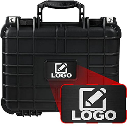 Eylar Protective Hard Camera Case Water & Shock Proof w/Foam TSA Approved 13.37 Inch 11.62 Inch 6 Inch Black (With Custom Logo Plate) - color: With Custom Logo Plate