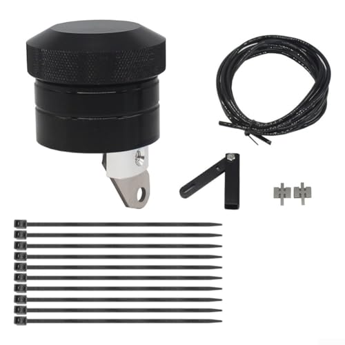 Motorcycle Chain Lubricator Oiler Lubrication System for All Chain Drive Motorcycles, Aluminum Alloy Direct Replacement Kit in Black, Red or Blue(black) - color: black