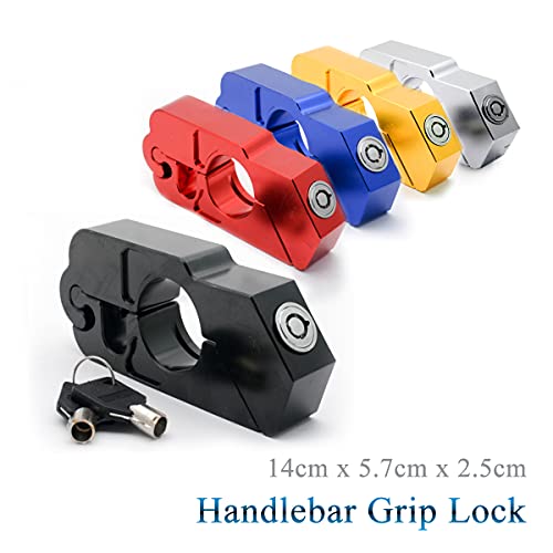 Motorcycle Locks Heavy Duty Theft Adjustable Bike Handlebar Lock for ion Universal ATV Alloy CNC Handle Throttle Grip Security Lock with 2 Keys,Motorcycle Lock