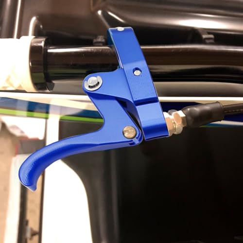CNC Finger Throttle Clutch Lever 7/8" Handlebar Motorcycle Replacement for Wave Runner (Blue) - color: Blue