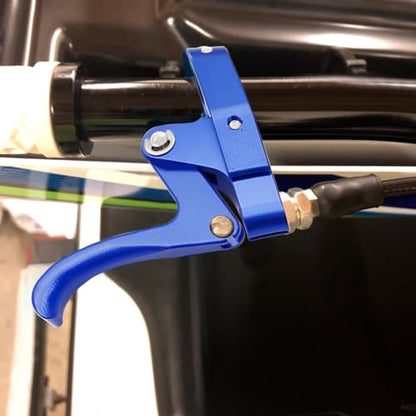 CNC Finger Throttle Clutch Lever 7/8" Handlebar Motorcycle Replacement for Wave Runner (Blue) - color: Blue