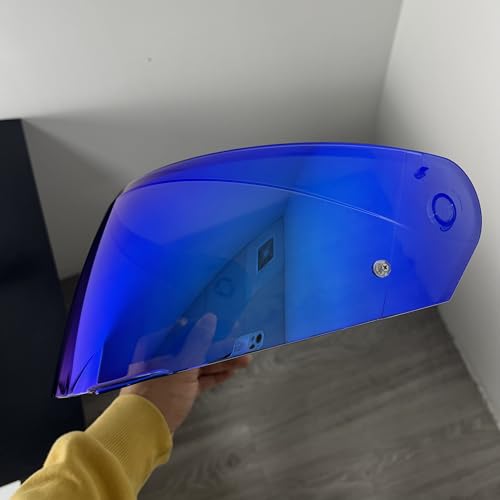YOURNAME HJ33 Shield for HJC I90,i91 Face Shield Uv-protected Visera Casco Moto Visera Casco Moto (Deep Blue-For Day) - color: Deep Blue-for Day