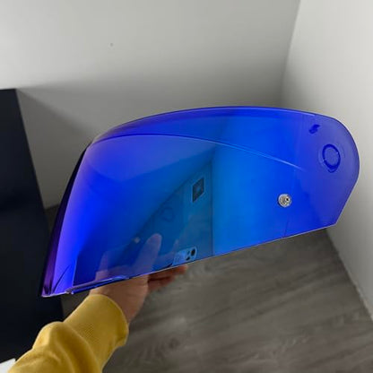 YOURNAME HJ33 Shield for HJC I90,i91 Face Shield Uv-protected Visera Casco Moto Visera Casco Moto (Deep Blue-For Day) - color: Deep Blue-for Day