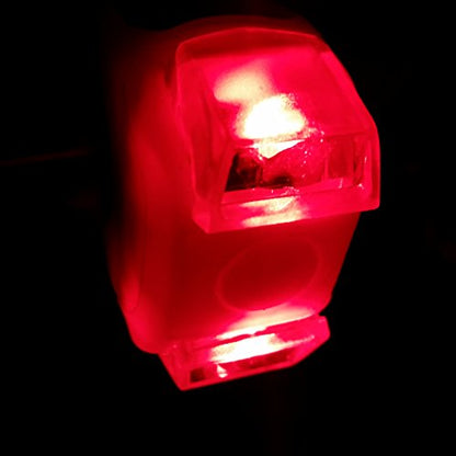 Bright Eyes Silicone Bike Tail Light Rear Safety LED Lights (Red) - color: Red Four-Pack