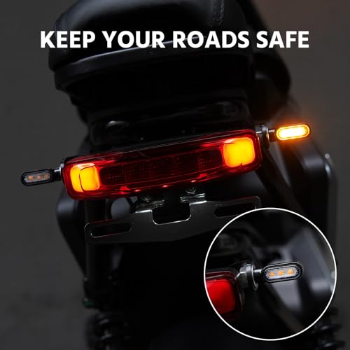 mini led turn signals motorcycle blinkers dirt bike Rear front turn signals universal bullet signal lights suitable for honda harley suziki motorycles (TURN03) - color: 3 led chips