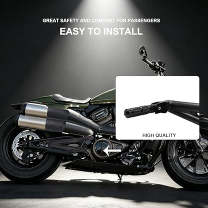 Passenger Footpegs Foldable and Rear Passenger Heat Shield Cover for Harley Motorcycle Sportster S 1250 2021 2022 2023 2024 2025