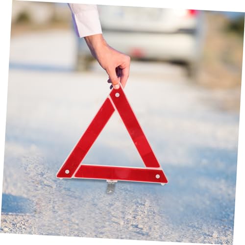 Folding Emergency Reflective Triangle for Roadside Safety Compact and Car Warning Sign Essential for Vehicles Motorcycles and Boats Portable Reflector for Easy Storage