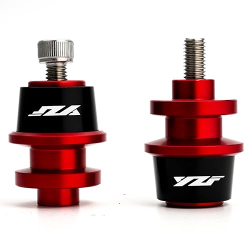 Compatible with 2025 R7 YZF R7 2026 R9 YZF R9 YZF R1 R1M R3 R6 S R25 R15 R125 Motorcycle CNC M6 Swingarm Spool Sliders Stand Screws Slider (Red) - color: Red