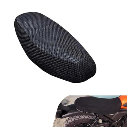 Motorcycle Seat Cover, Waterproof & Non-slip Seat Protective Cover, Honeycomb Breathable Mesh Fabric Protective Pad, Universal for Most Motorcycle, Scooter, Moped, E-bike (Black #Large) - color: Black #Large